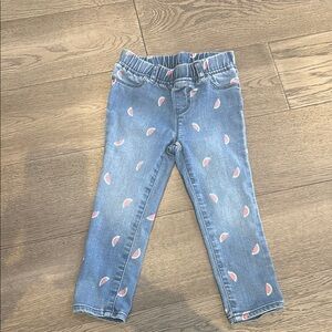 Kids Denim Jeans with Watermelon Print